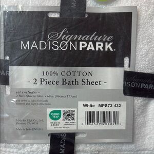 Madison Park White Bath Towels Luxurious Cotton Set